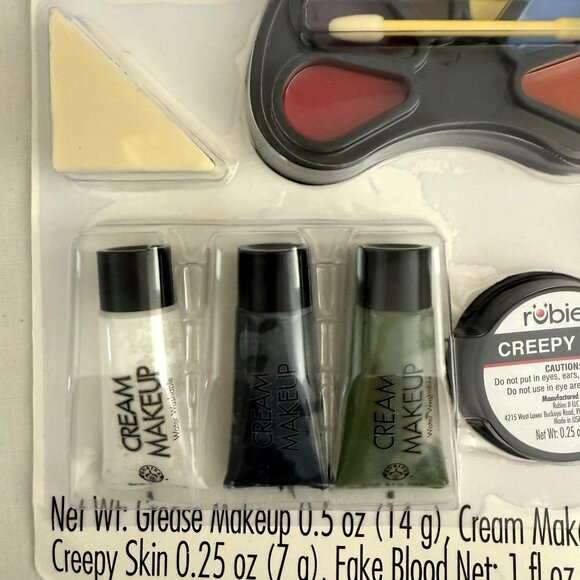 Rubies Complete Makeup Halloween Costume Kit Grease Cream Fake Blood Creepy Skin - Picture 9 of 13